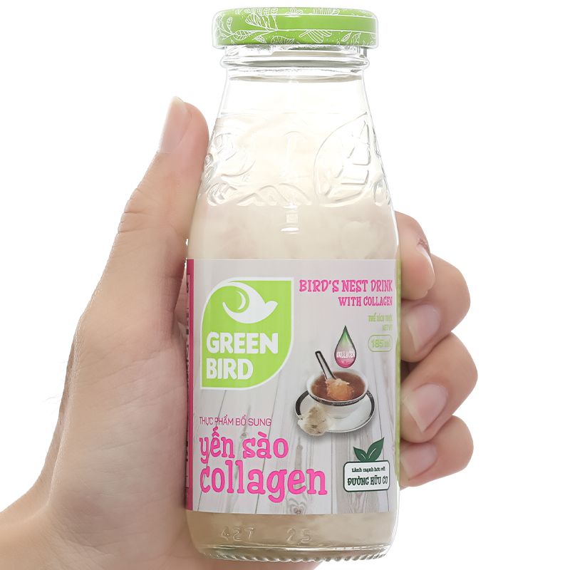 Nước yến Collagen Green Bird Nutrinest lốc 6 chai x 185ml - 13